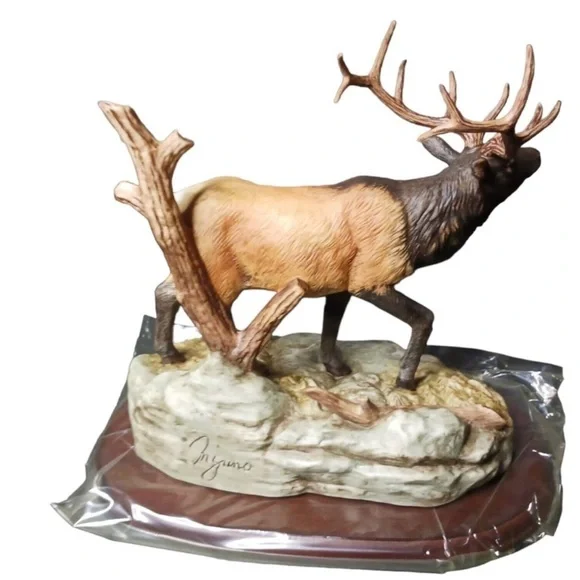 Home interiors and gifts Discontinued Gentle Giant Elk Masterpiece Porcelain - Picture 11 of 15